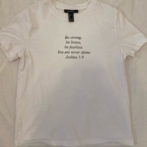 Forever 21 Bible verse t-shirt